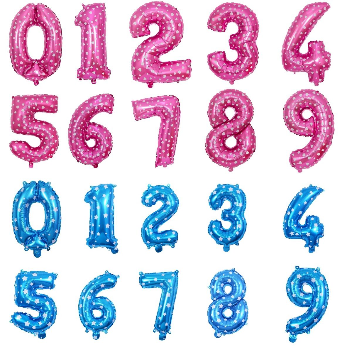 Balon din Folie Metalizata TOPinStock, Figurina Cifra, Imprimeu, Tema Aniversare 80 cm, Ambalaj Individual, Pai inclus, Umflare cu Aer sau Heliu - Imagine