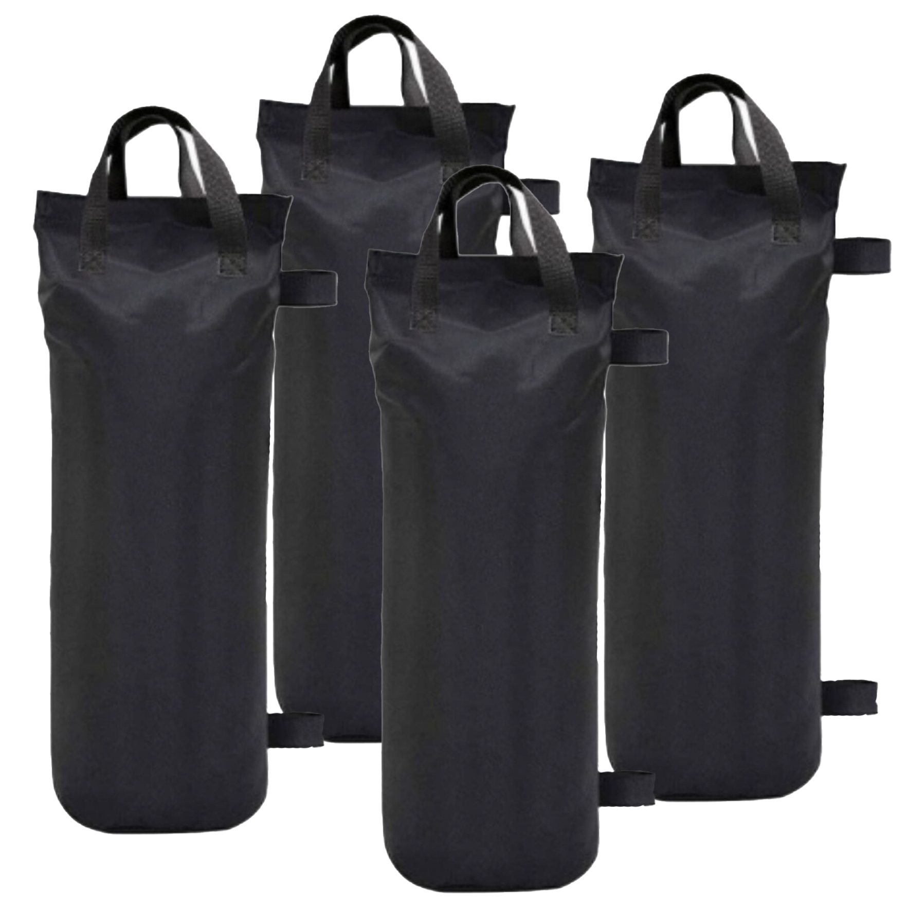 Saci de Ancorare Cort/Pavilion, Set 4 Bucati cu un Buzunar, Saci pentru Fixare Pavilion, 45 x 20 x 20 cm, Negru