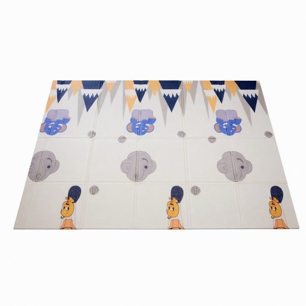 Covoras De Joaca Pentru Bebelusi 200x150 cm, Covor Educativ, Covoras Pliabil Impermeabil Si Antiderapant, Jucarie Dezvoltare Motrica Si Senzoriala, Pentru Copii 0+ Luni, Model 2, Multicolor 5