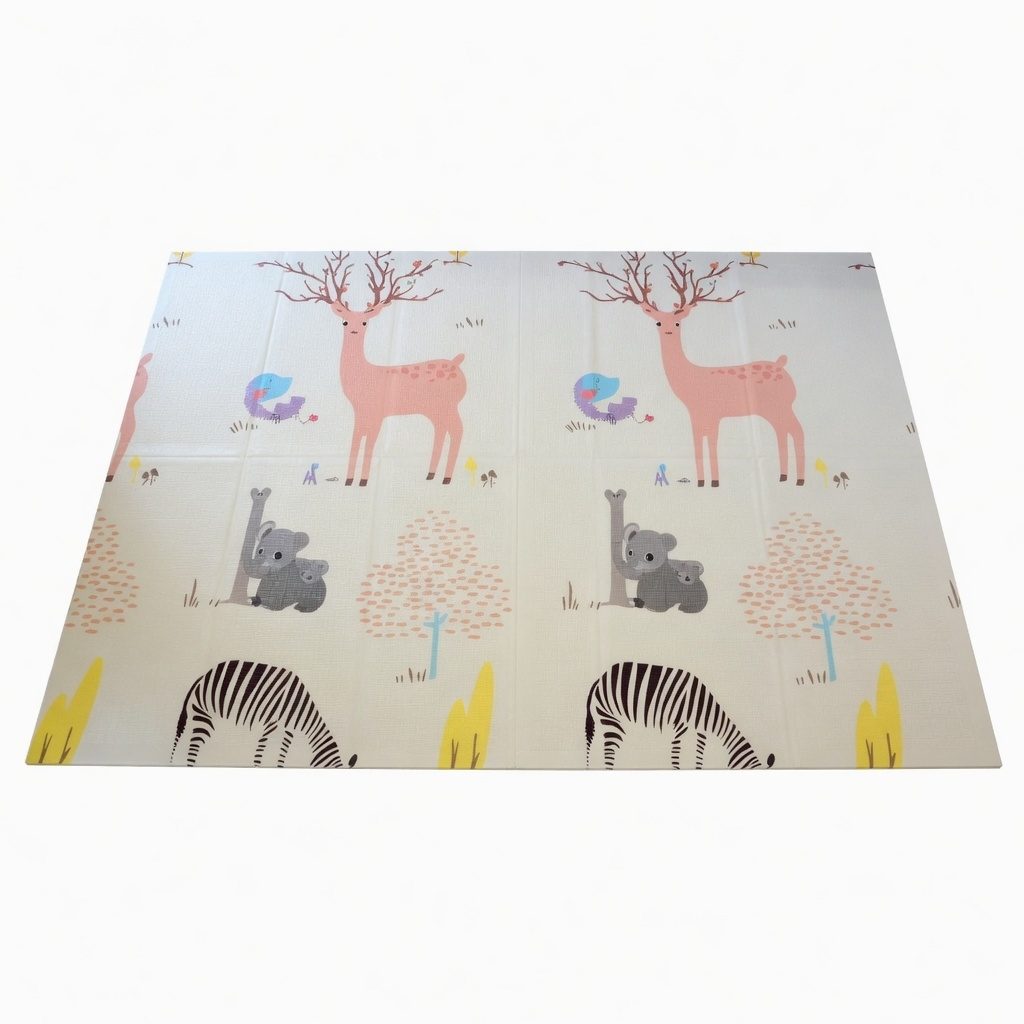 Covoras De Joaca Pentru Bebelusi 200x150 cm, Covor Educativ, Covoras Pliabil Impermeabil Si Antiderapant, Jucarie Dezvoltare Motrica Si Senzoriala, Pentru Copii 0+ Luni, Model 3, Multicolor
