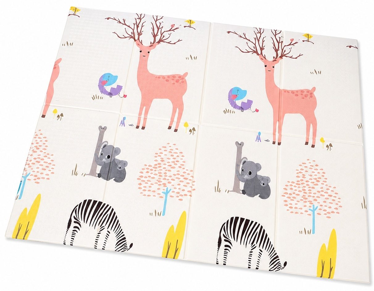Covoras De Joaca Pentru Bebelusi 200x150 cm, Covor Educativ, Covoras Pliabil Impermeabil Si Antiderapant, Jucarie Dezvoltare Motrica Si Senzoriala, Pentru Copii 0+ Luni, Model 3, Multicolor