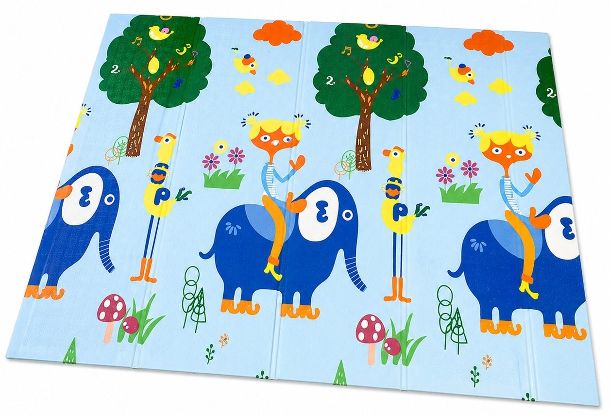 Covoras De Joaca Pentru Bebelusi 200x150 cm, Covor Educativ, Covoras Pliabil Impermeabil Si Antiderapant, Jucarie Dezvoltare Motrica Si Senzoriala, Pentru Copii 0+ Luni, Model 4, Multicolor