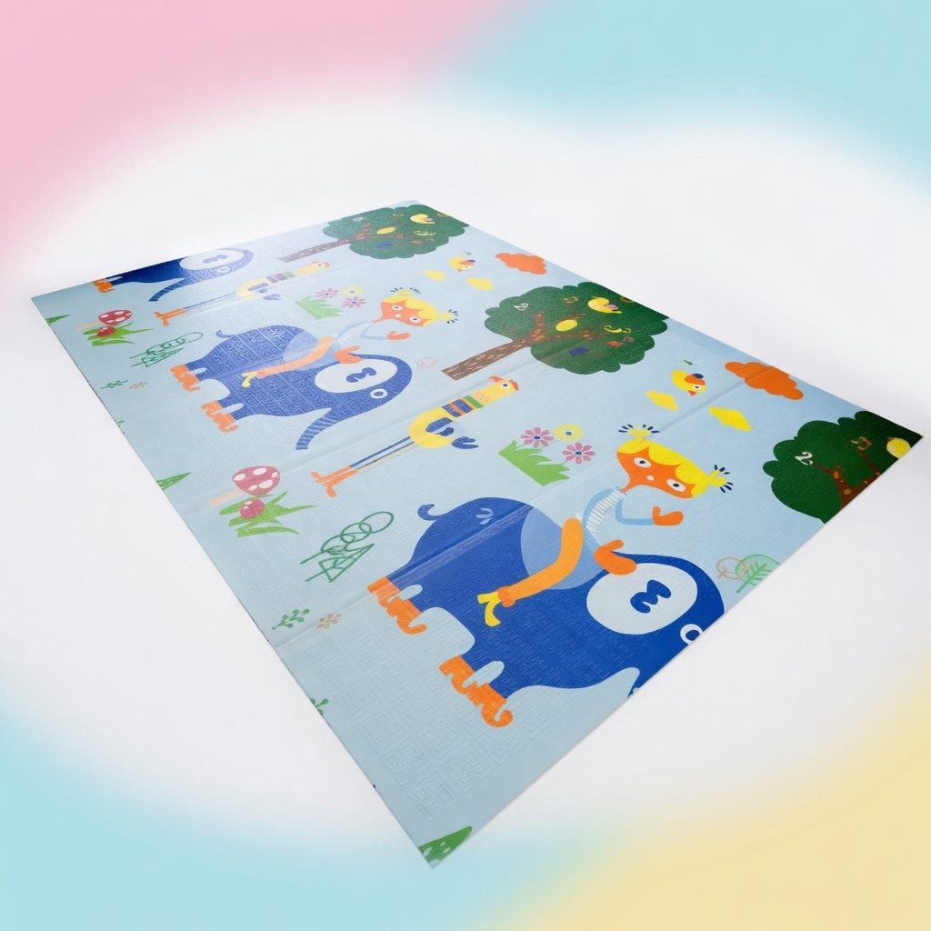 Covoras De Joaca Pentru Bebelusi 200x150 cm, Covor Educativ, Covoras Pliabil Impermeabil Si Antiderapant, Jucarie Dezvoltare Motrica Si Senzoriala, Pentru Copii 0+ Luni, Model 4, Multicolor 4