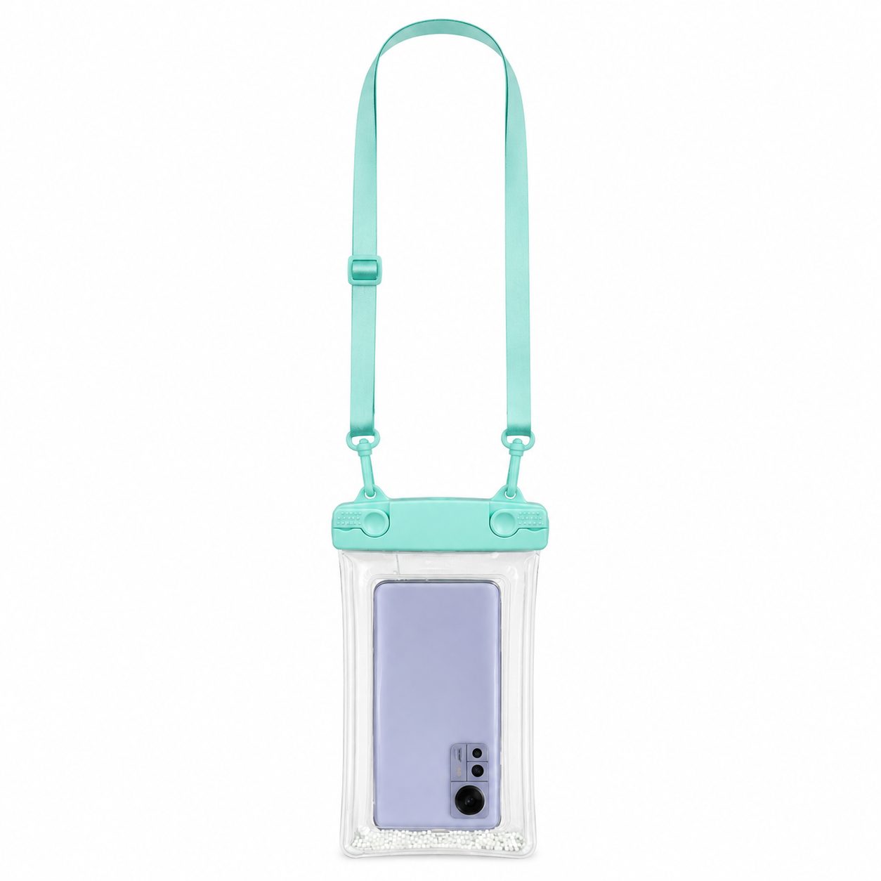 Husa subacvatica Waterproof , Snowproof, Universala, Senzoriala, cu Snur, pentru telefon sau documente, Verde Menta