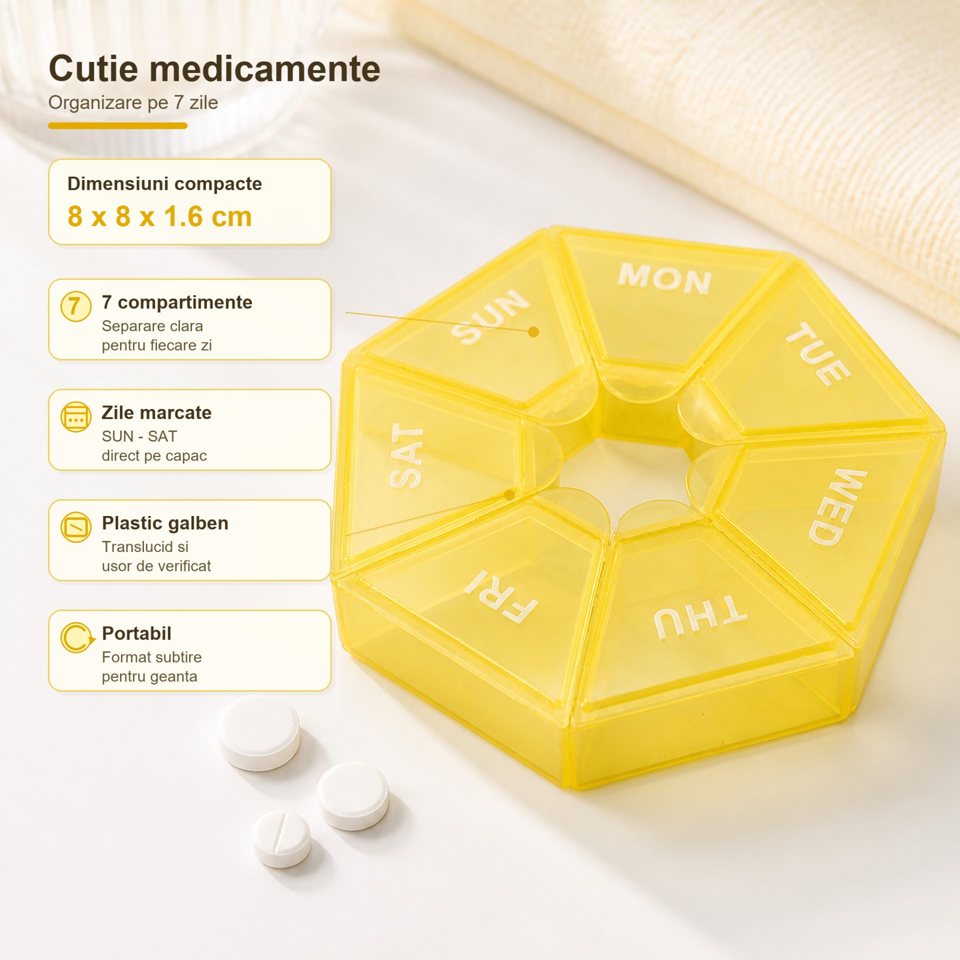 Detaliu compartimente medicamente Flippy