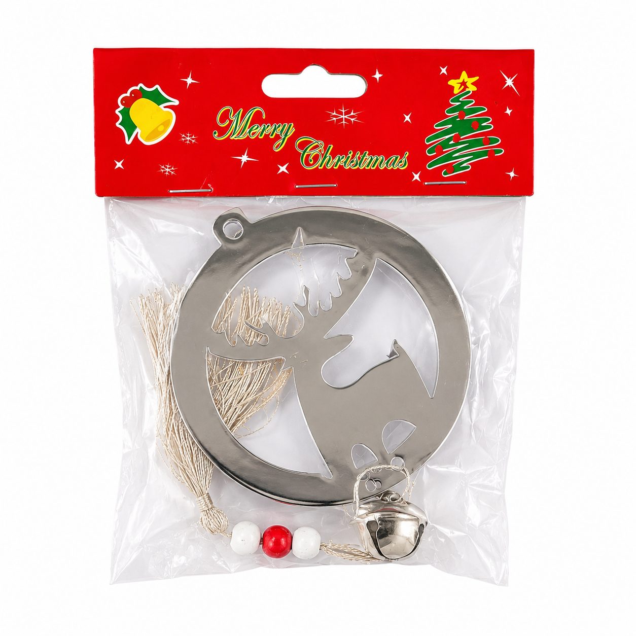 Ornament Brad, , Ren, Argintiu, Lucios, 8*25CM, Acril, Interior/ Exterior 1