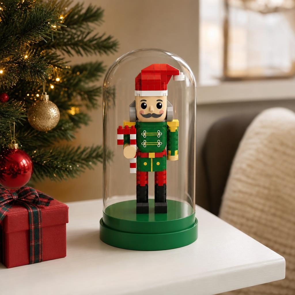 Set de Construit in Sticla, Flippy, din Plastic, Tematica de Craciun, Model 2, Figurina Decorativa in Cupola Transparenta, Varsta 14 Ani+, Dimensiune 12.5x6 cm, Multicolor