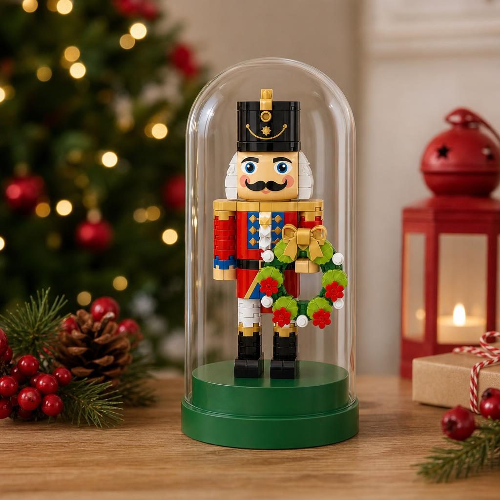 Set de Construit in Sticla, Flippy, Tematica de Craciun, Model 3, Jucarie Tip Blocuri din Plastic, Decoratiune DIY pentru Asamblare, Dimensiune 12.5 x 6 cm, Varsta 14 Ani+, Multicolor