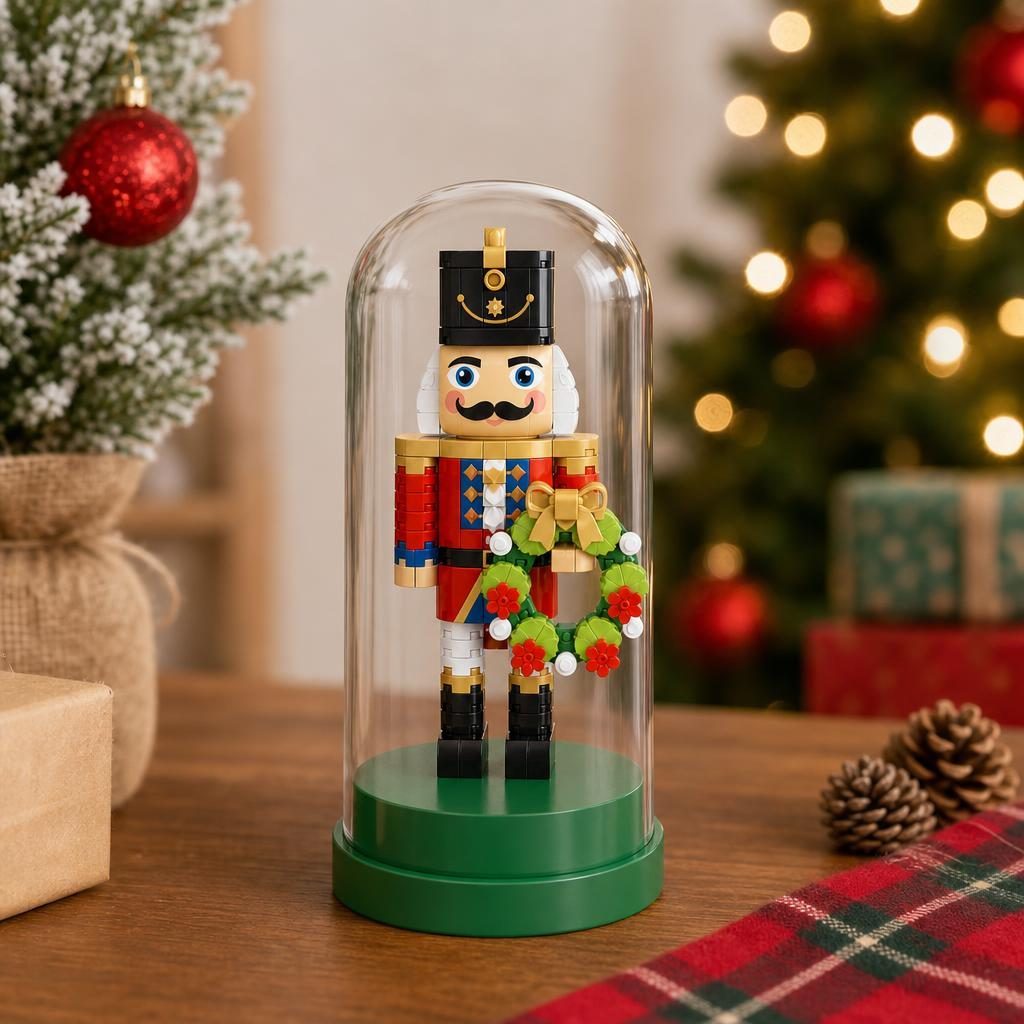 Set de Construit in Sticla, Flippy, Tematica de Craciun, Model 3, Jucarie Tip Blocuri din Plastic, Decoratiune DIY pentru Asamblare, Dimensiune 12.5 x 6 cm, Varsta 14 Ani+, Multicolor