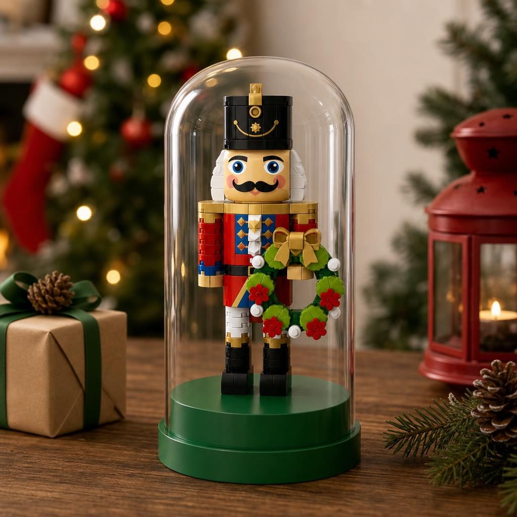 Set de Construit in Sticla, Flippy, Tematica de Craciun, Model 3, Jucarie Tip Blocuri din Plastic, Decoratiune DIY pentru Asamblare, Dimensiune 12.5 x 6 cm, Varsta 14 Ani+, Multicolor