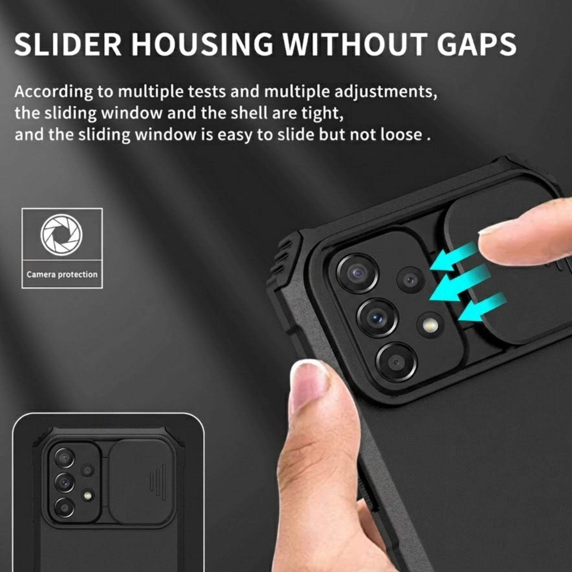 Husa Defender cu Stand pentru Samsung Galaxy A33 5G, Negru, Suport reglabil, Antisoc, Protectie glisanta pentru camera, Flippy
