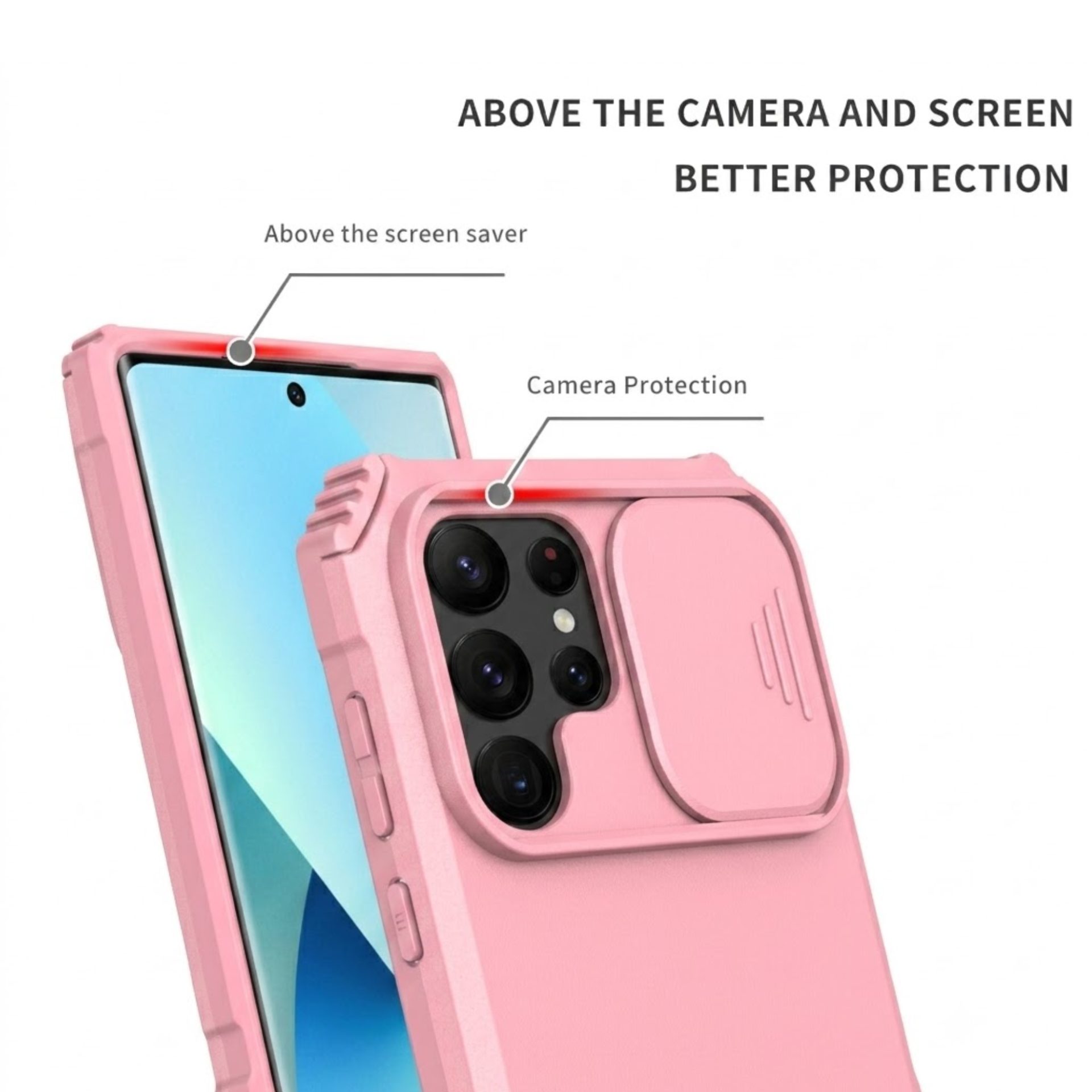 Husa Defender cu Stand pentru Samsung Galaxy A33 5G, Roz, Suport reglabil, Antisoc, Protectie glisanta pentru camera, Flippy