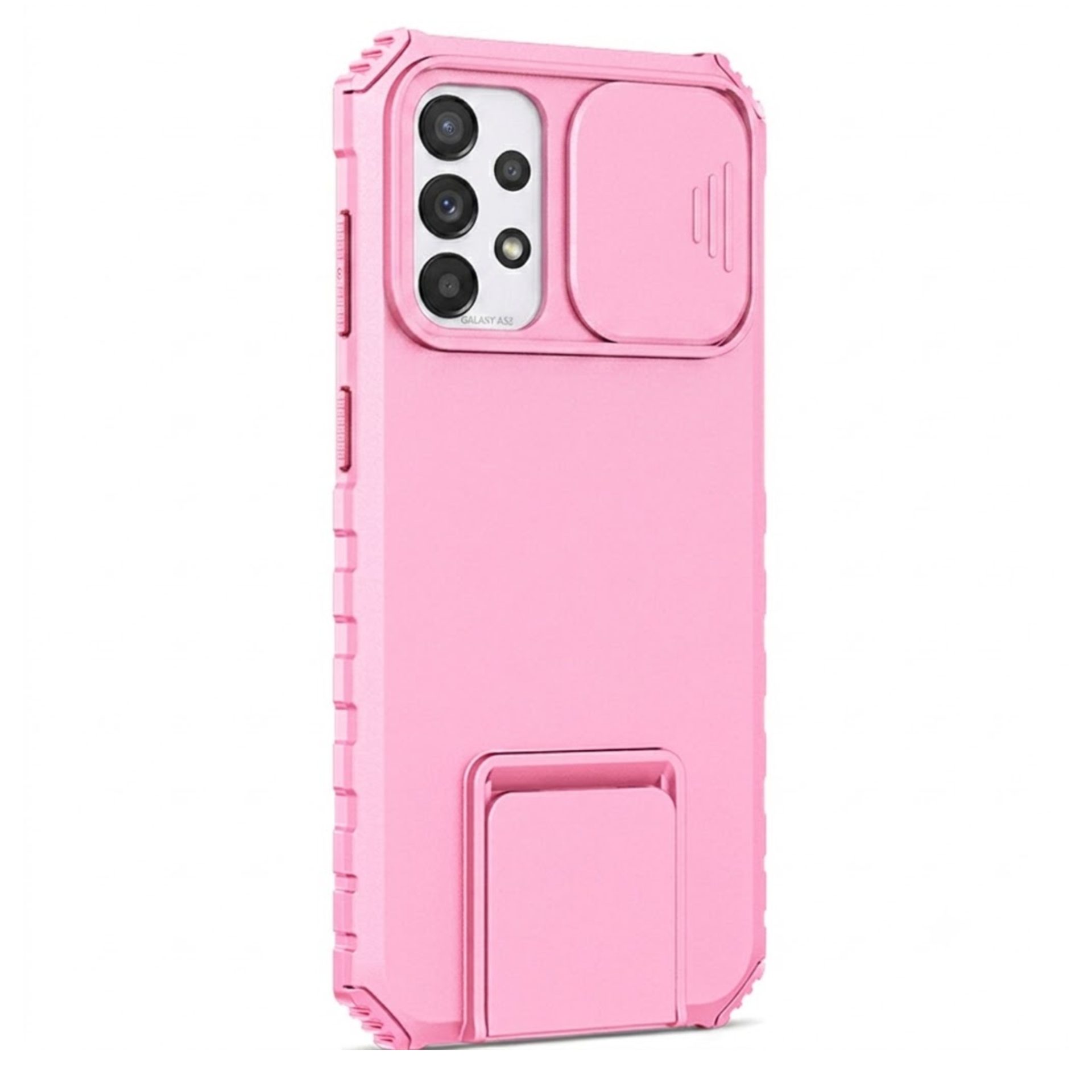 Husa Samsung Galaxy A32 4G, Defender Camshield, stand expunere, protectie camera, roz