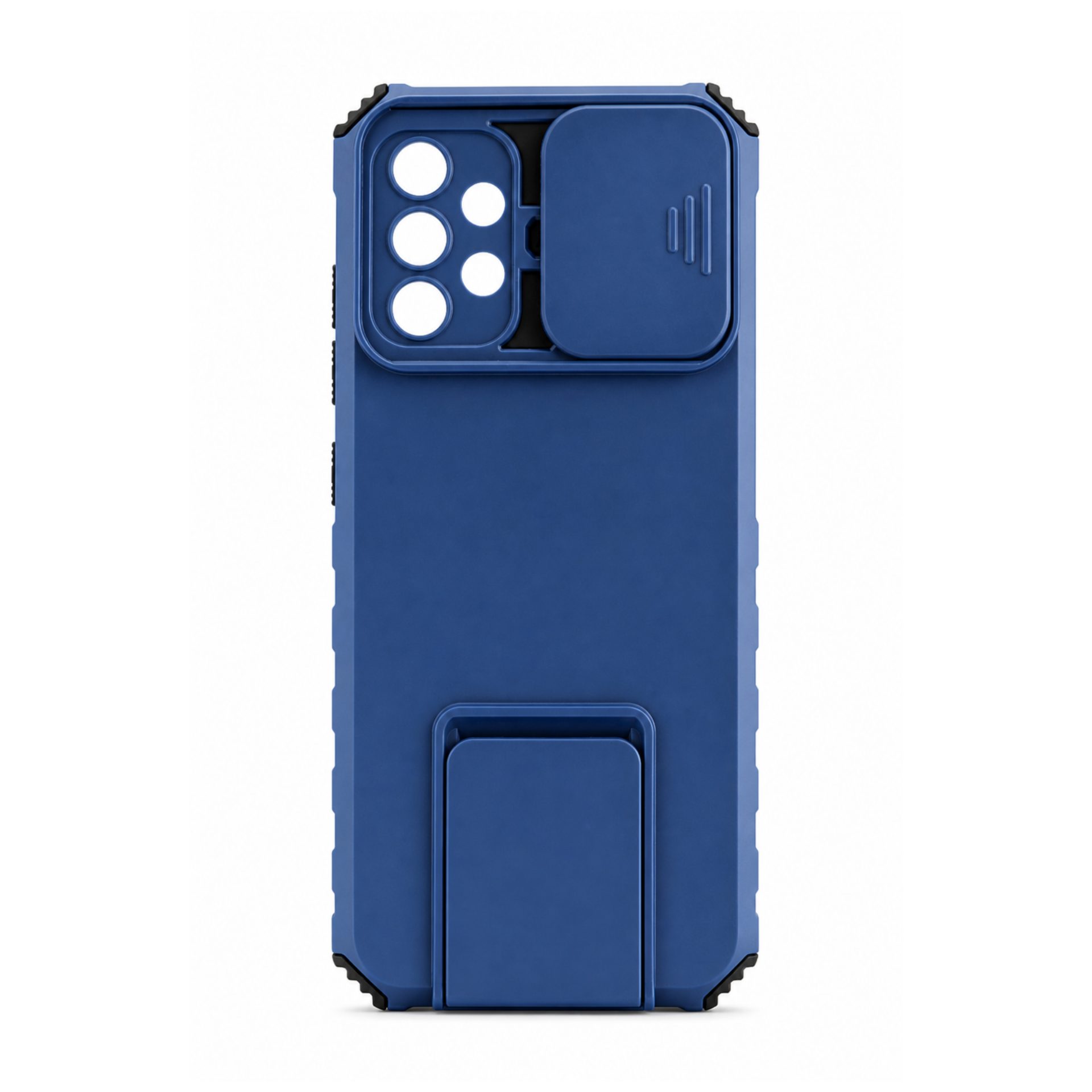 Husa Samsung Galaxy A32 4G, Defender Camshield, stand expunere, protectie camera, albastra