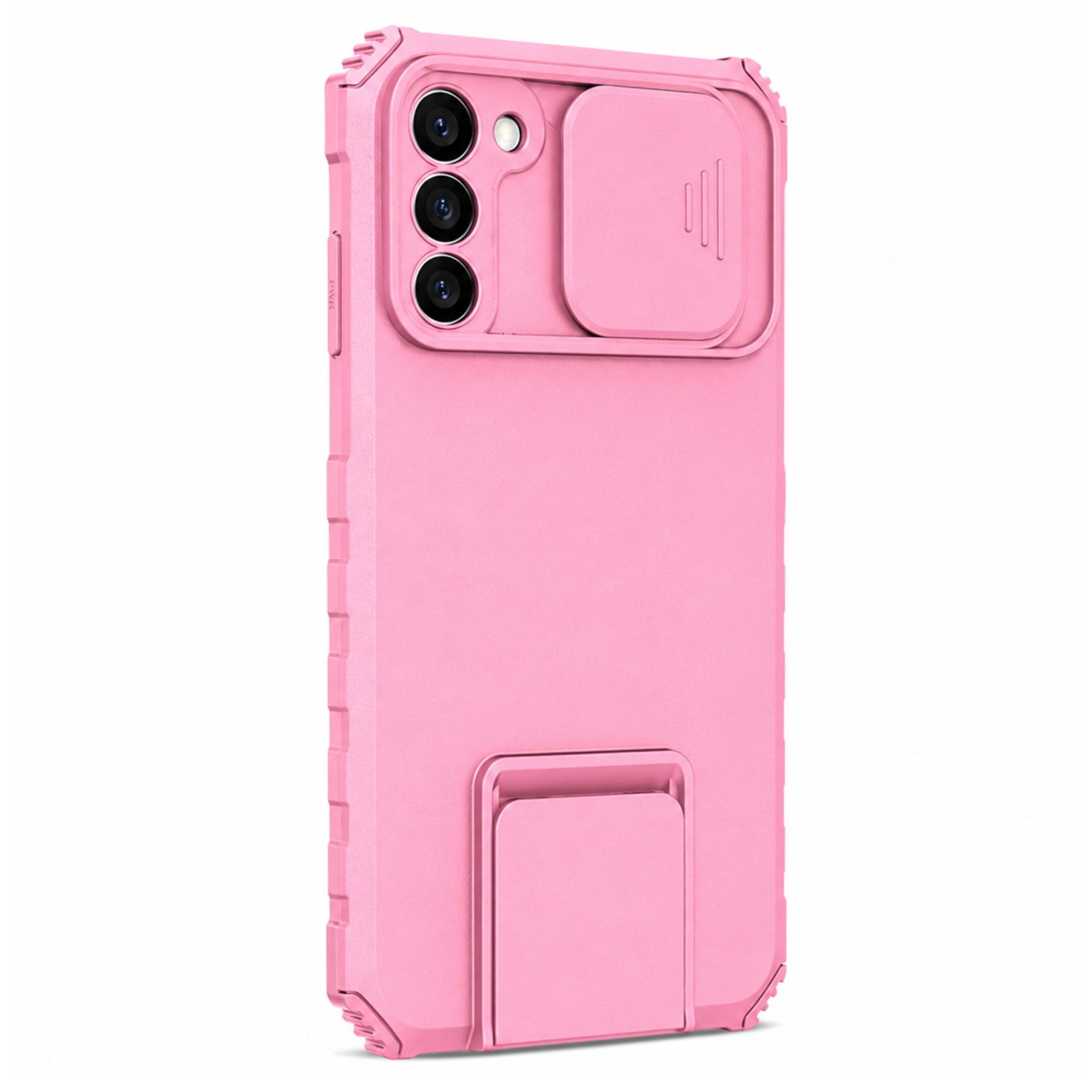 Husa Samsung Galaxy S21 FE, Defender Camshield, stand expunere, protectie camera, roz