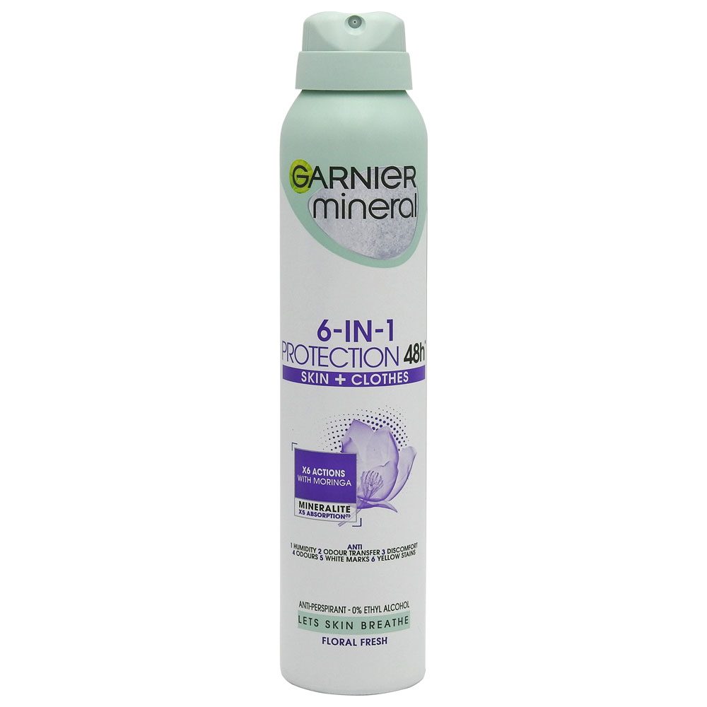 Antiperspirant Deodorant, Garnier, 200 ml 6in1 Protection Floral 1