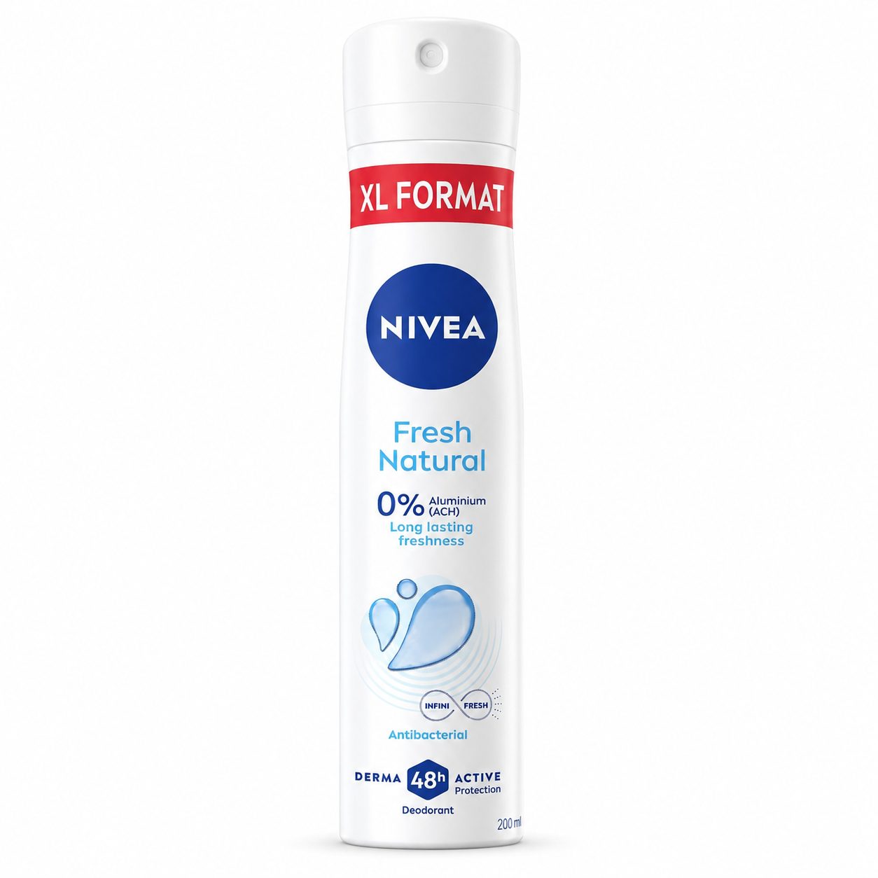 Antiperspirant Deodorant, Nivea, 200 ml Fresh Natural