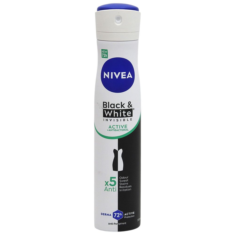 Antiperspirant Deodorant, Nivea, 200 ml Invisible Bw Active 1