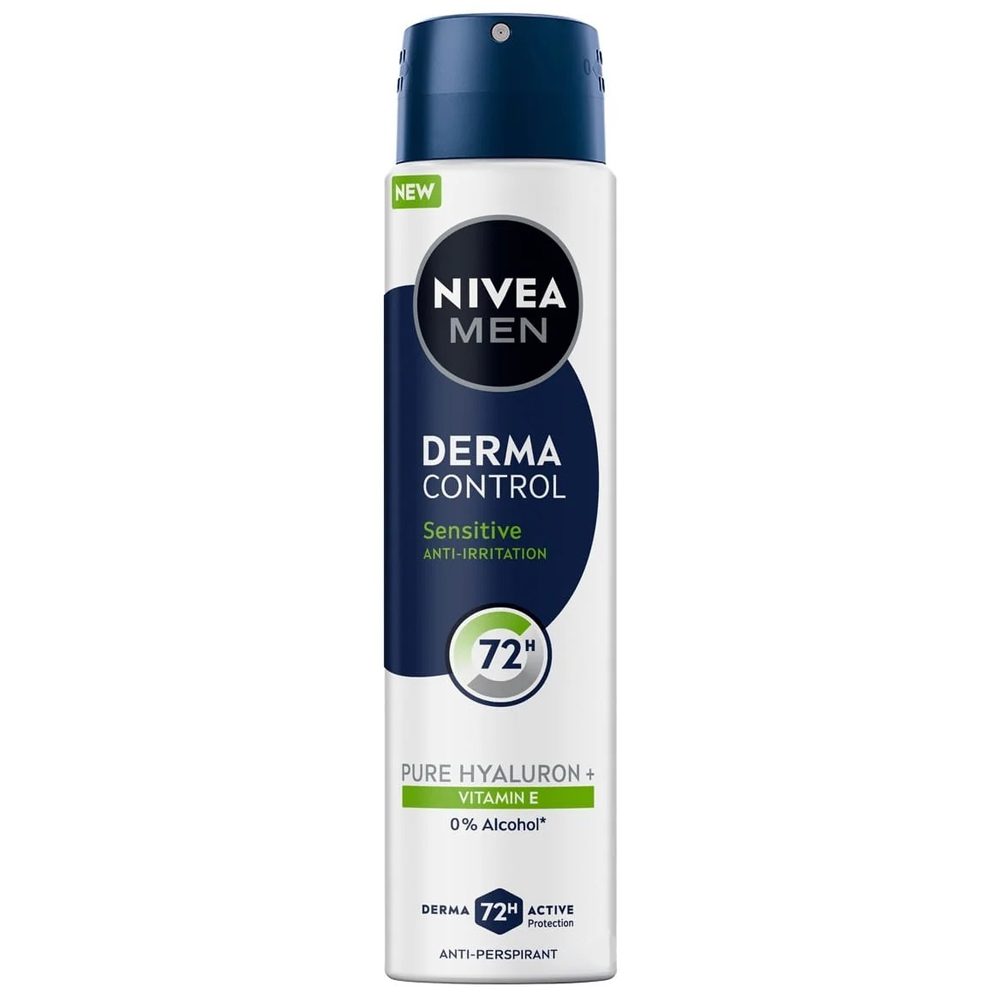 Antiperspirant Deodorant, Nivea, 200 ml Men Derma Control Sensitive 1