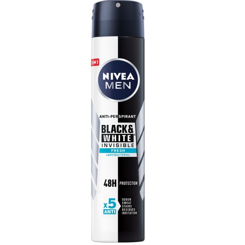 Antiperspirant Deodorant, Nivea, 200 ml Men Invisible Bw Fresh 1