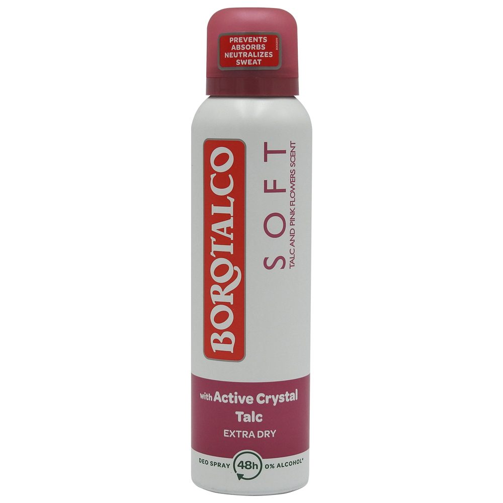 Antiperspirant Deodorant, Borotalco, 150 ml Soft Con Talco Cristalli Attivi 1