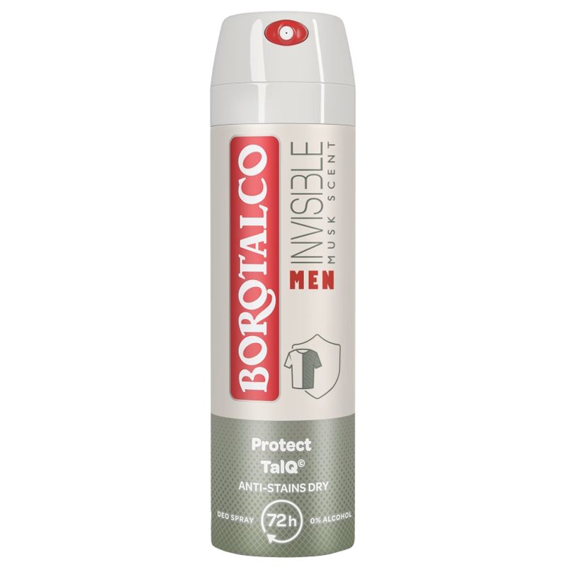 Antiperspirant Deodorant, Borotalco, 150 ml Men Invisibil Musk Scent 1