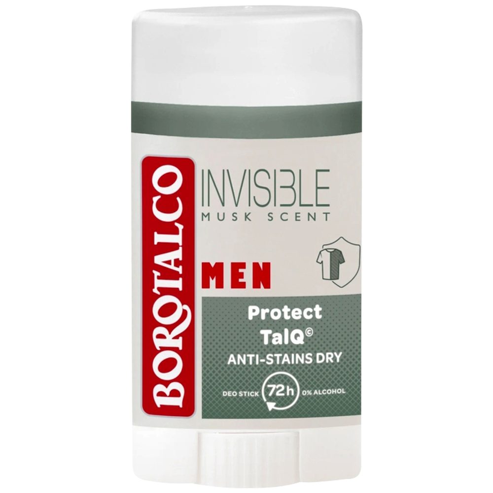 Antiperspirant Stick, Borotalco, 40 ml Men Invisibil Scent 1