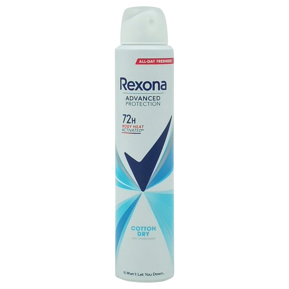 Antiperspirant Deodorant, Rexona, 200 ml Advanced Protection Cotton Dry 1