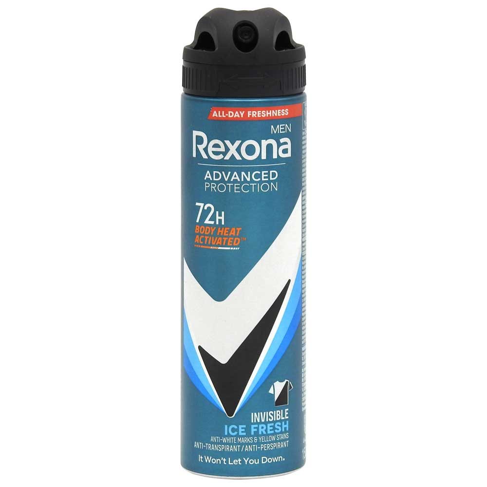 Antiperspirant Deodorant, Rexona, 150 ml Men Advanced Protection Invisible Ice Fresh 1
