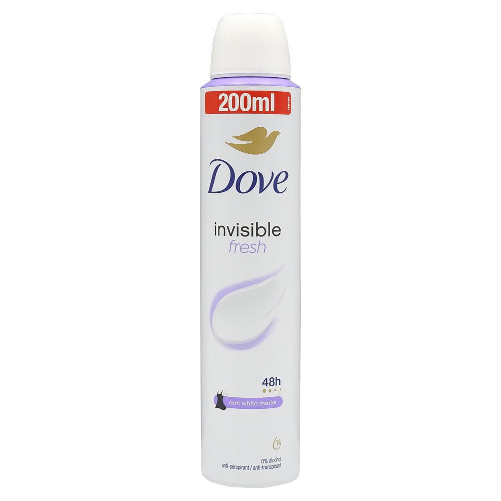 Antiperspirant Deodorant, Dove, 200 ml Invisible Fresh 48H 1