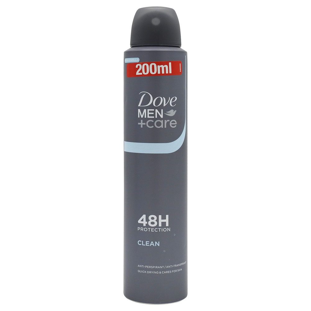 Antiperspirant Deodorant, Dove, 200 ml Men Care, Clean 1
