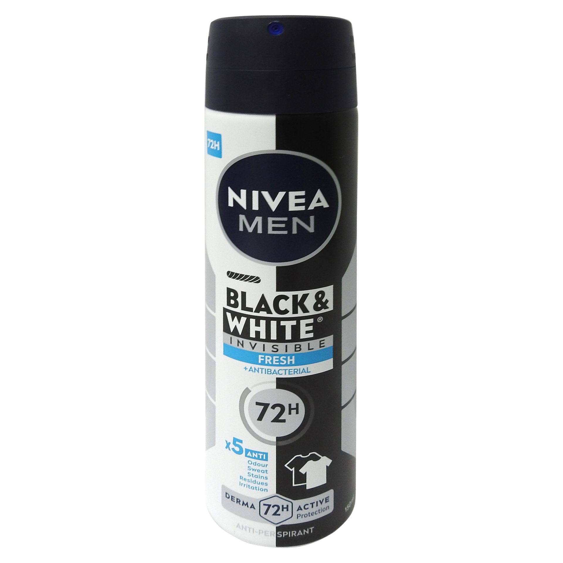 Antiperspirant Deodorant, Nivea, 150 ml Men Invisible Bw Fresh 1