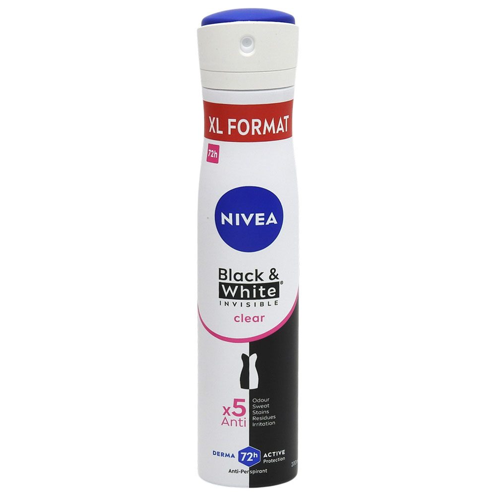 Antiperspirant Deodorant, Nivea, 200 ml Invisible Bw Clear 1