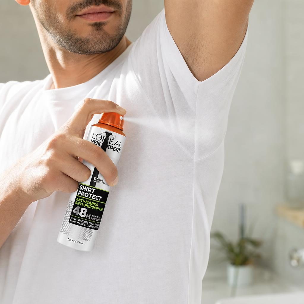 Antiperspirant, Loreal, Expert Deo 150 ml, Men Shirt Protect