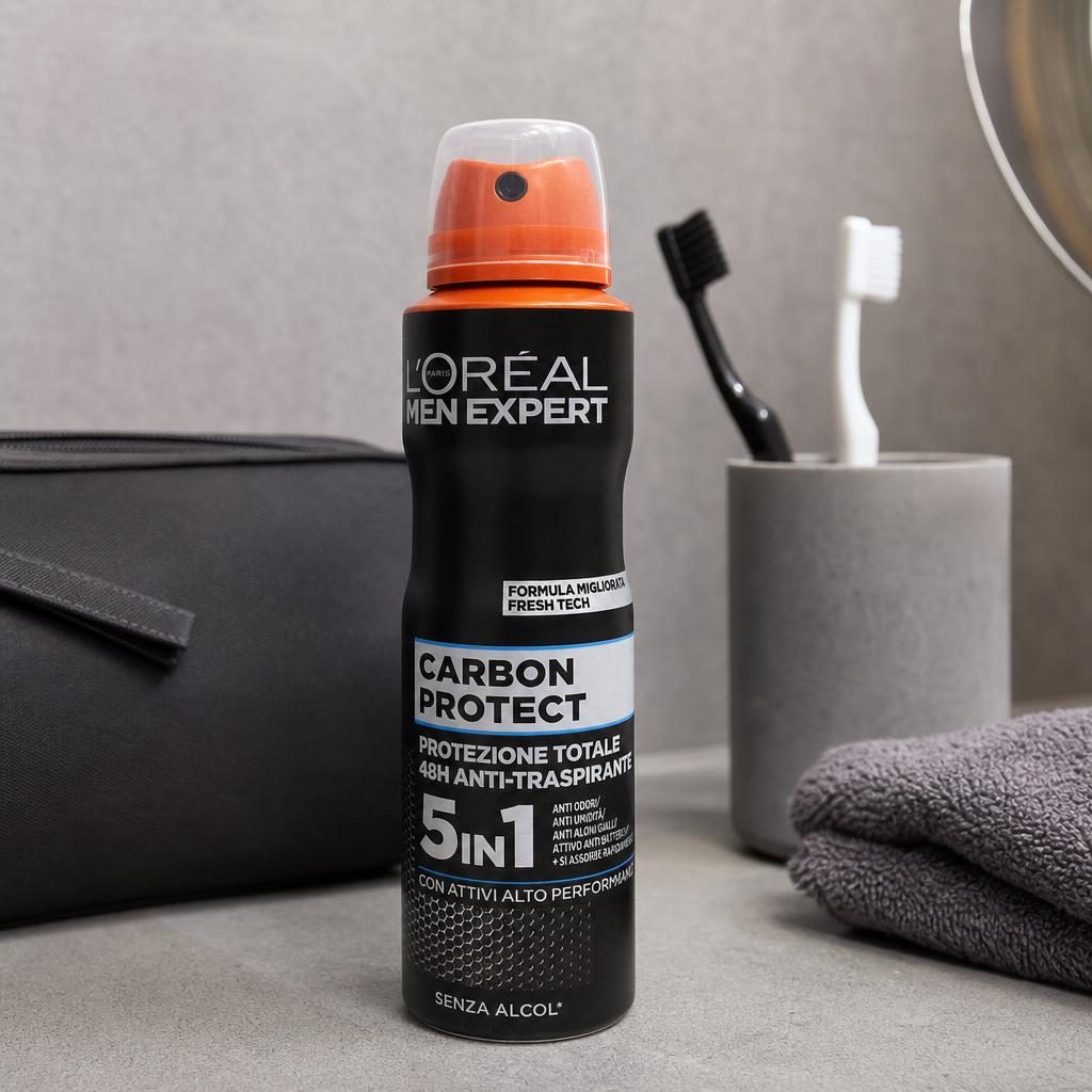 Antiperspirant, Loreal, Expert Deo 150 ml Men Carbon Protect