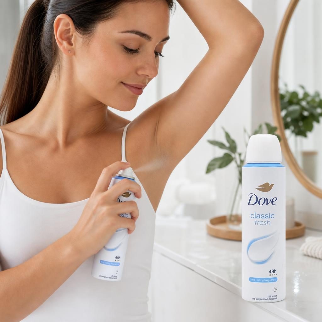 Antiperspirant Deodorant, Dove, for Women,150 ml, Classic Fresh