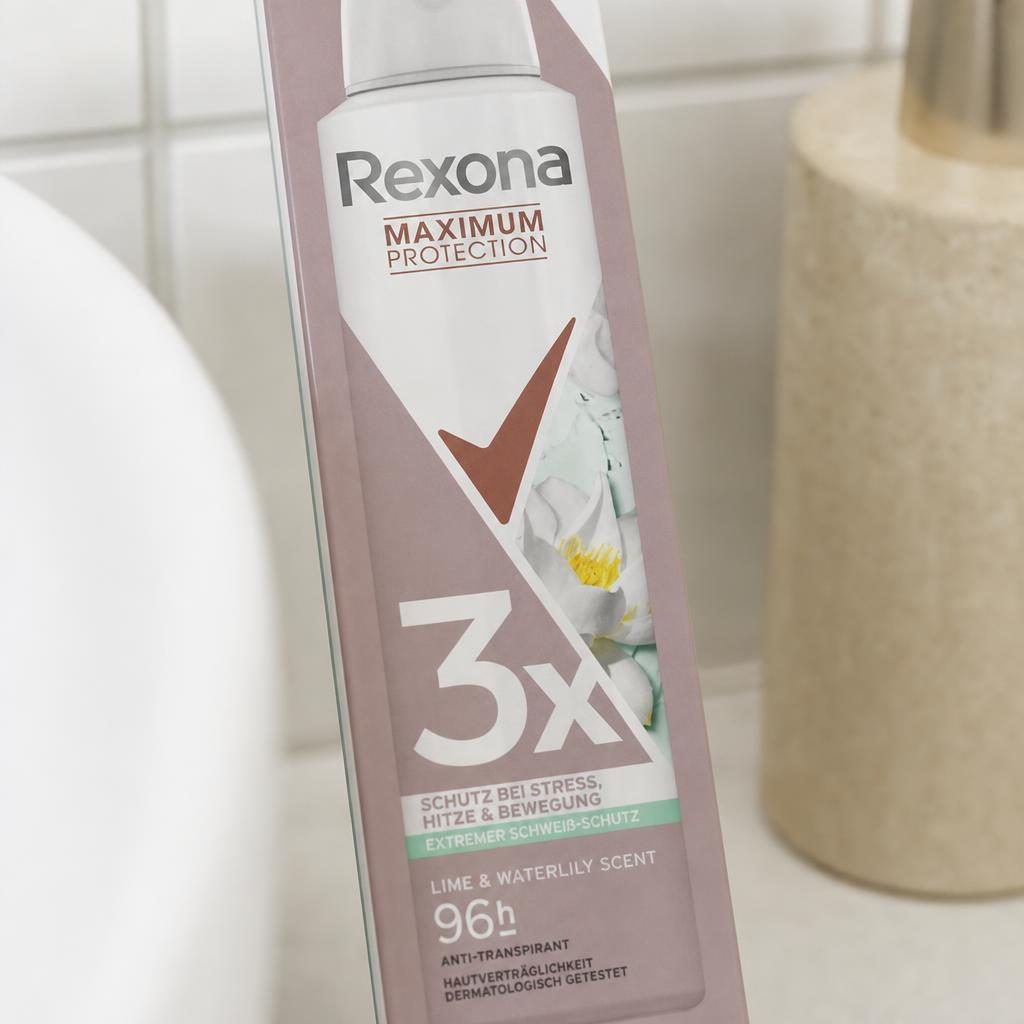 Antiperspirant Deodorant, Rexona, Maximum Protection 150 ml Lime si Waterlily Scent
