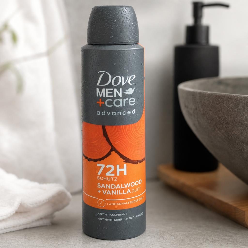 Antiperspirant Deodorant, Dove, 150 ml Men Advanced Care Sandalwood Vanilla