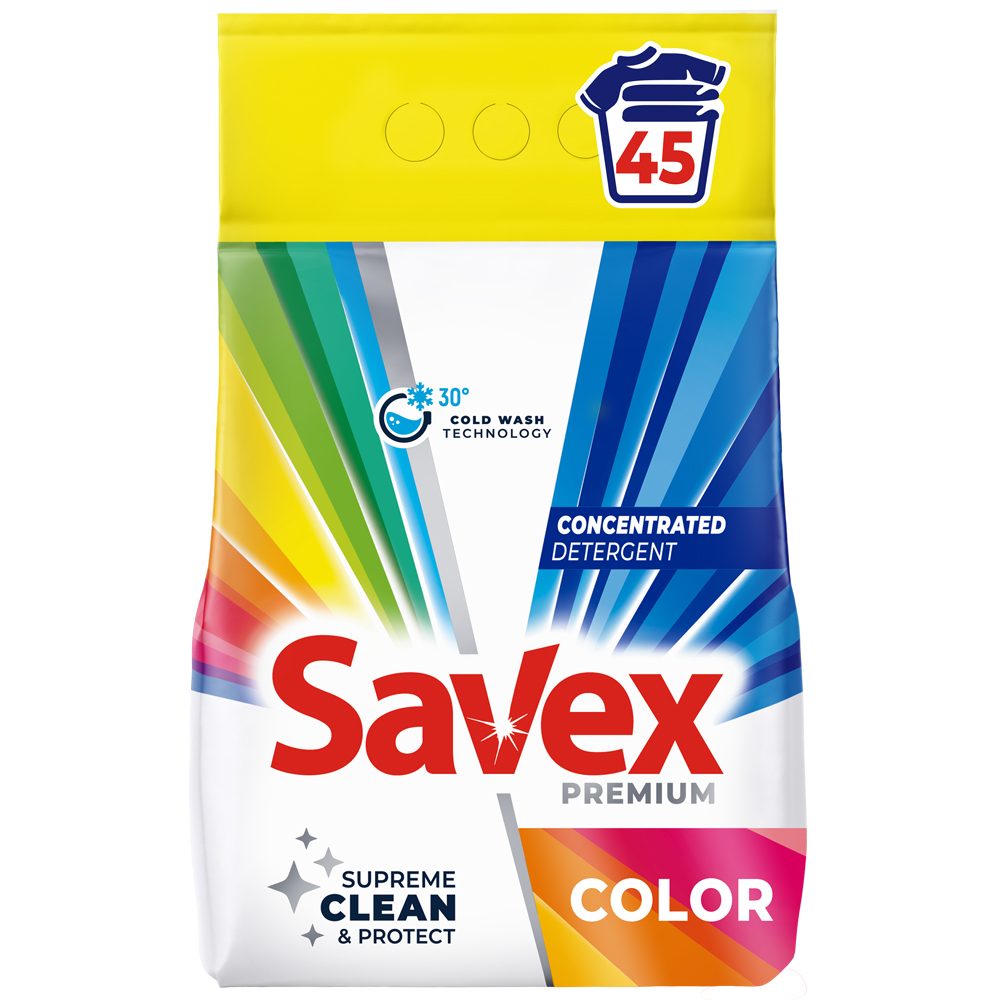Detergent pentru Rufe Automat, Savex, 3.6 kg Color 45 spalari 1