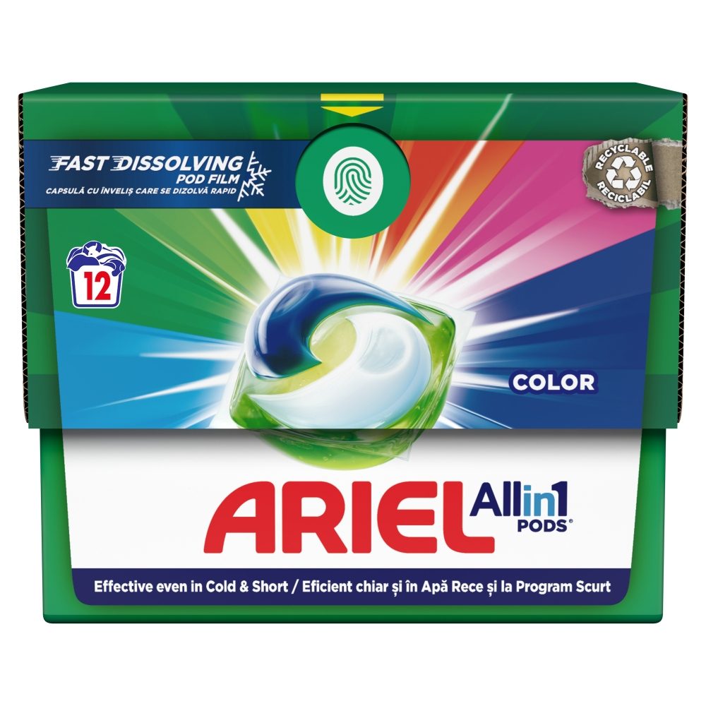 Ariel Detergent Capsule 12 buc All in 1 Pods Color 1