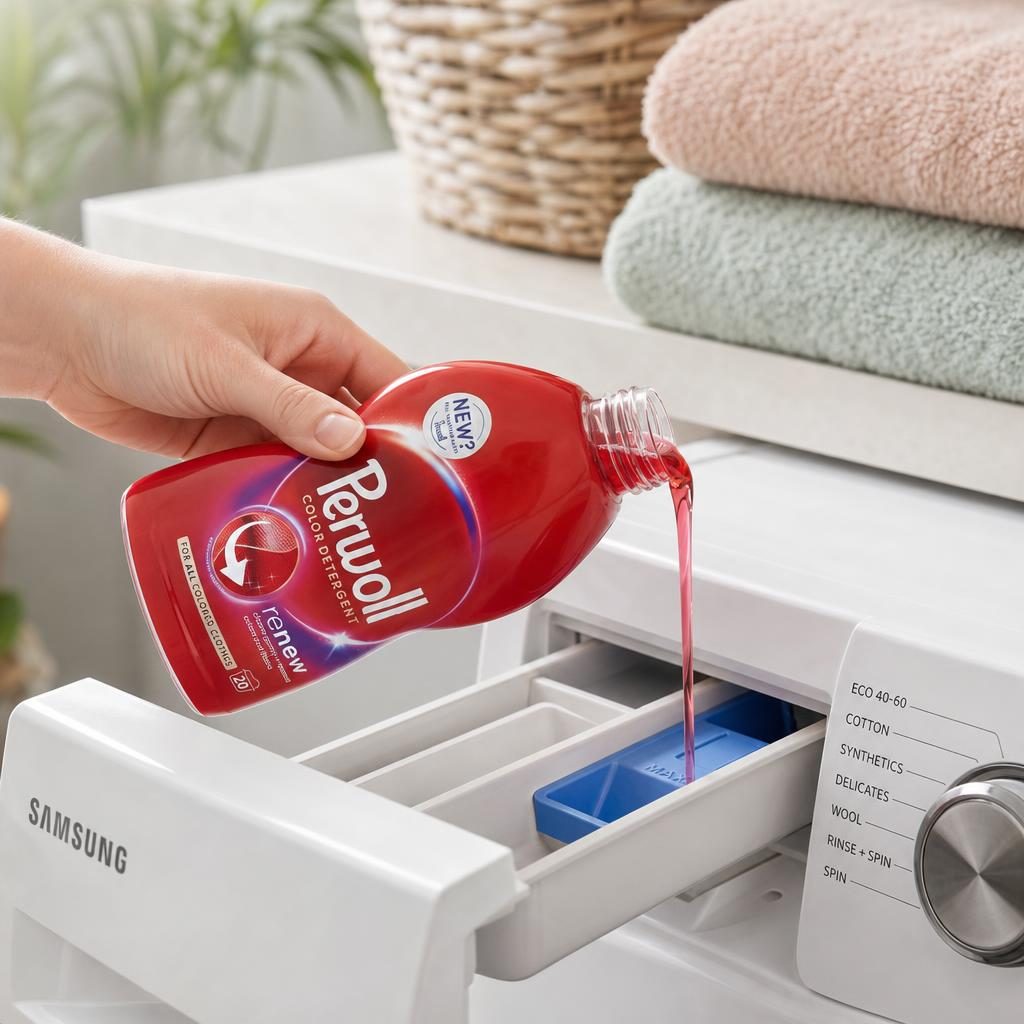 Detergent Lichid pentru Rufe, PERWOLL, Color Renew, 1 L, 20 Spalari