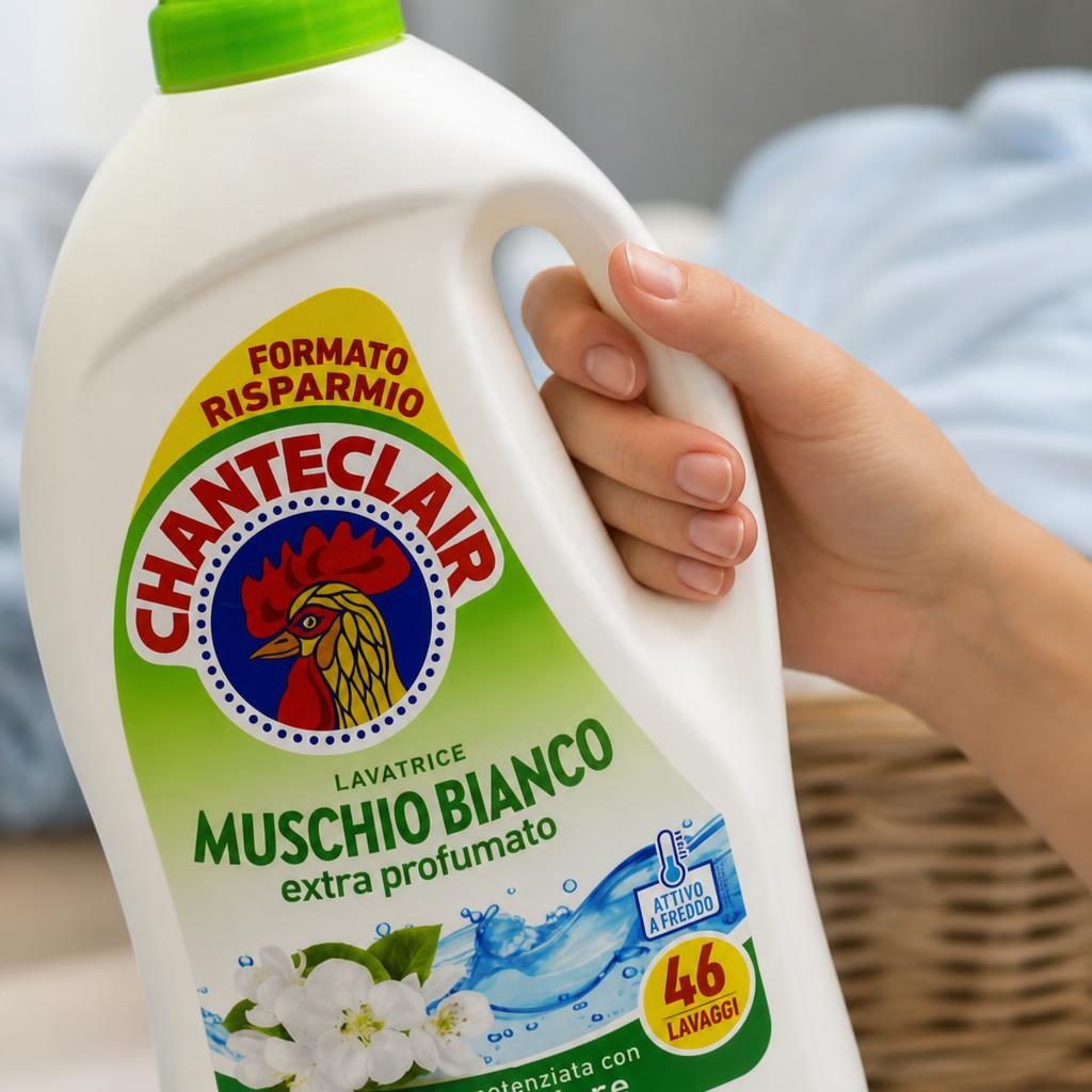 Detergent pentru Rufe, Chante Clair, 2.07 L Muschio Bianco 46 spalari