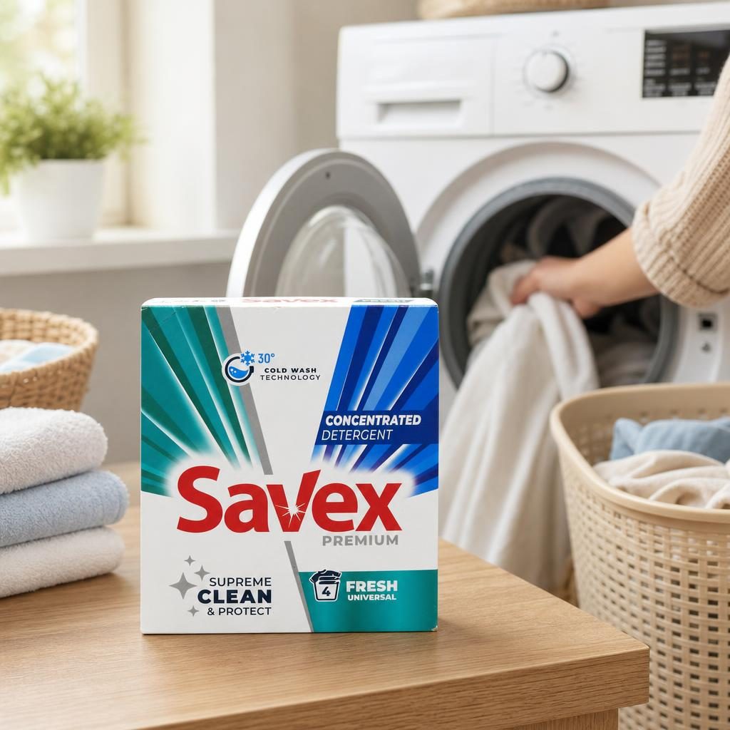 Detergent pentru Rufe Automat, Savex, 320 g Fresh 4 spalari