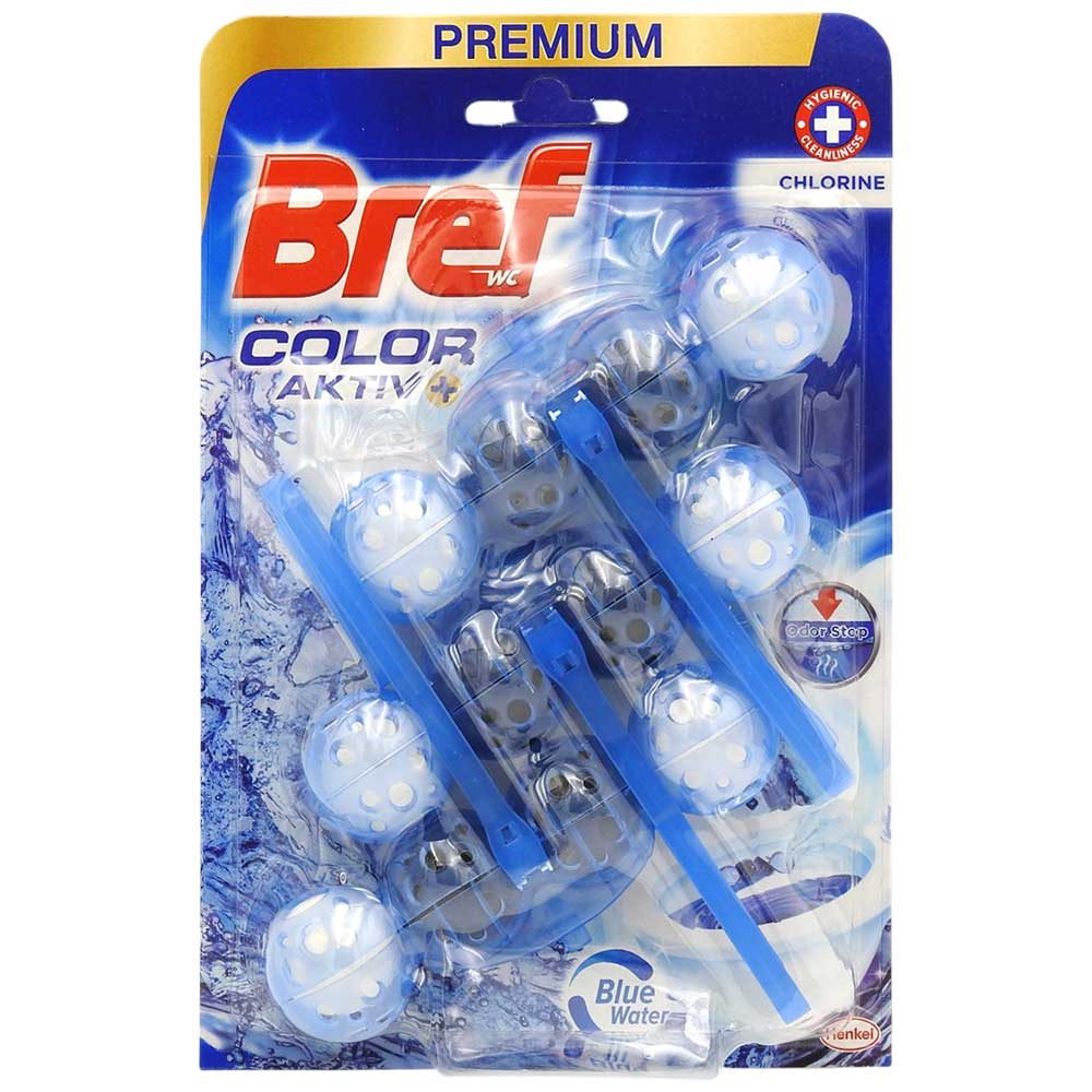 Odorizant WC, Bref, Bile Color Aktiv 3 X 50 g Chlorine Blue 1