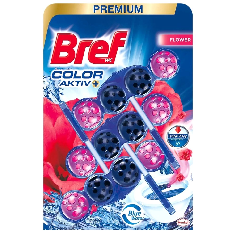 Odorizant WC, Bref, Bile Color Aktiv 3 X 50 g Flower 1
