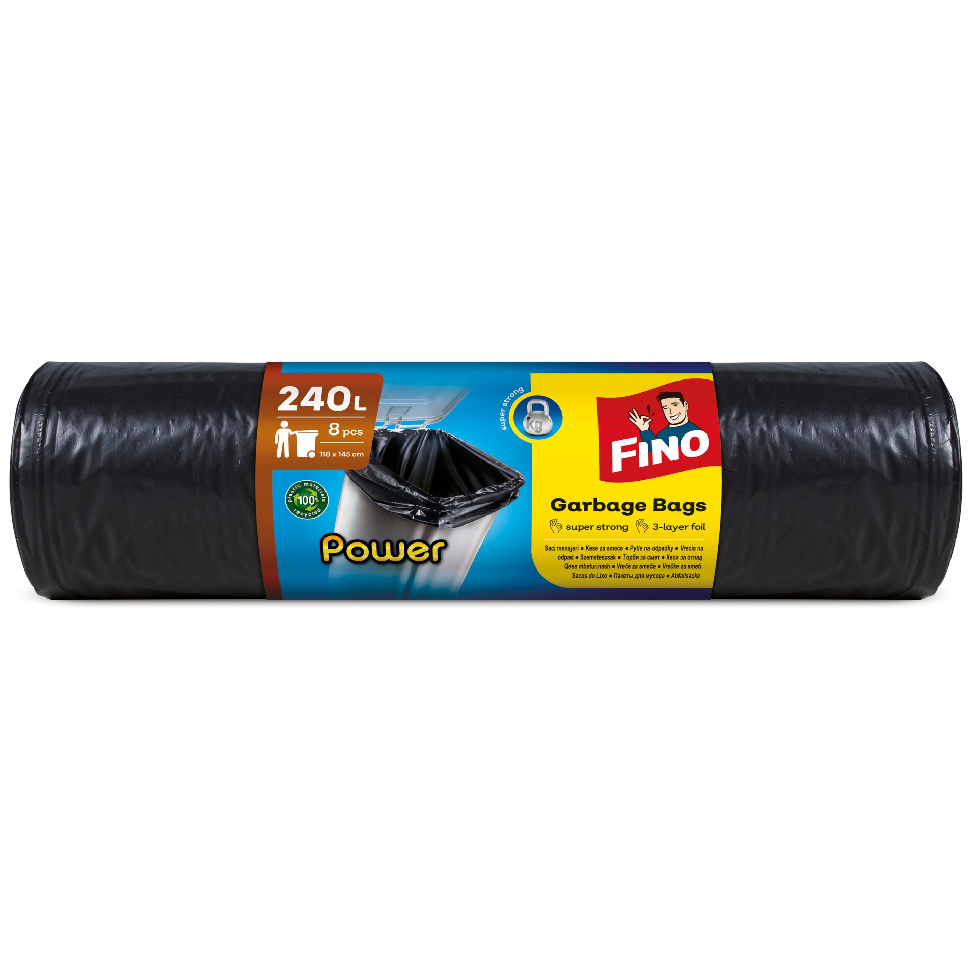 Saci menajeri FINO Power 240L LDPE