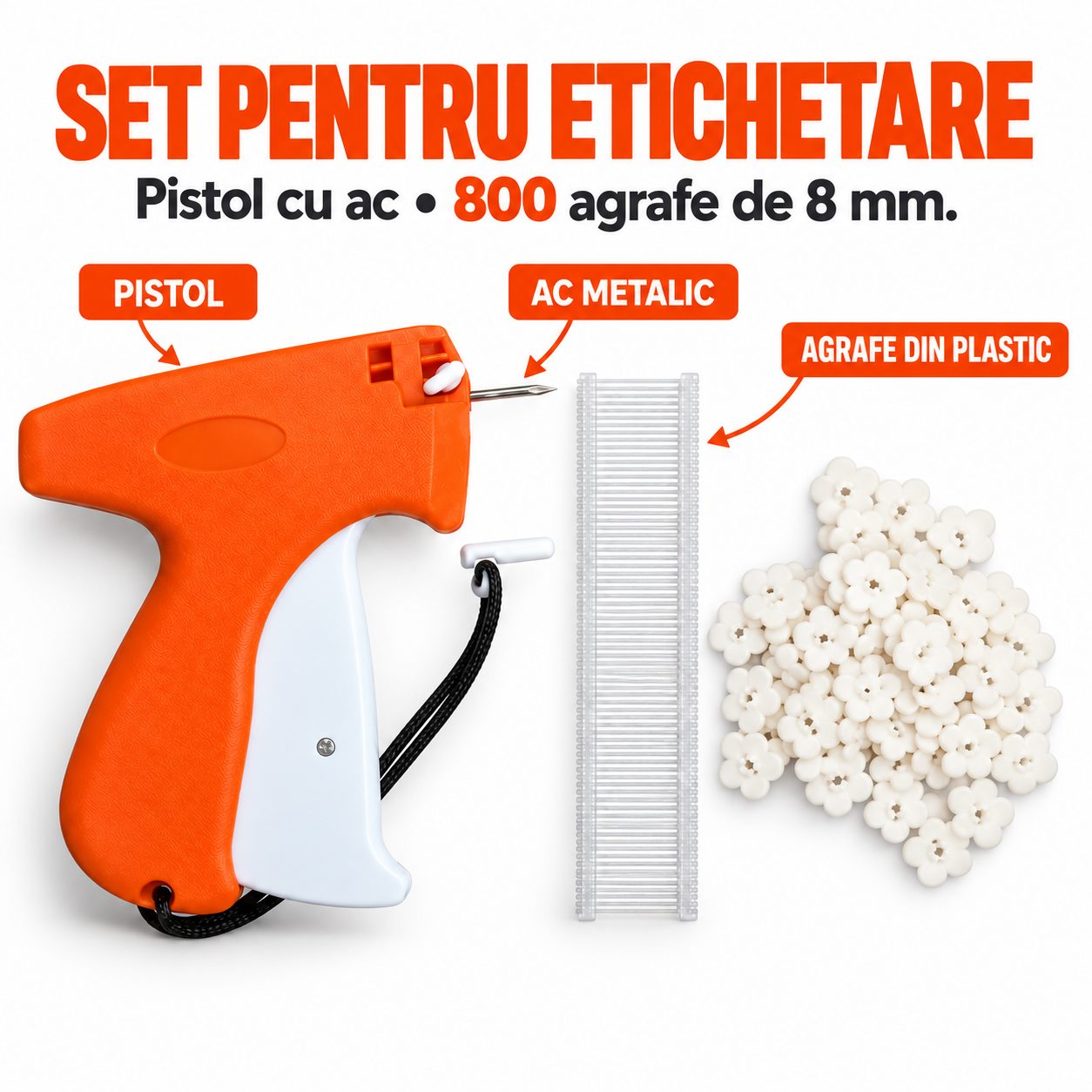 Pistol Flippy portabil pentru etichetarea textilelor