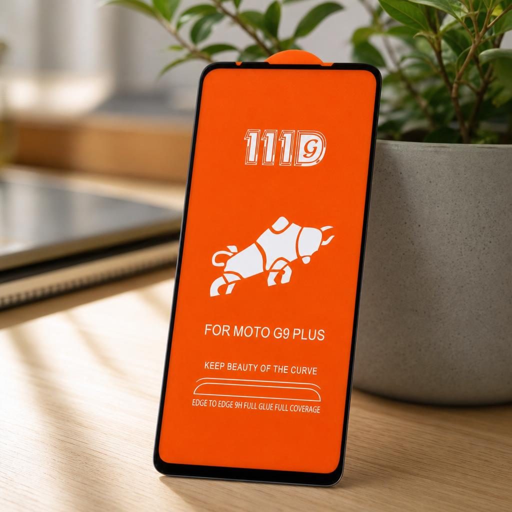 Folie de Protecție din Sticlă Securizată, , pentru Motorola Moto G9 Plus, Model 111D, Duritate 9H, Adeziv Integral, Acoperire Completă, Negru 5