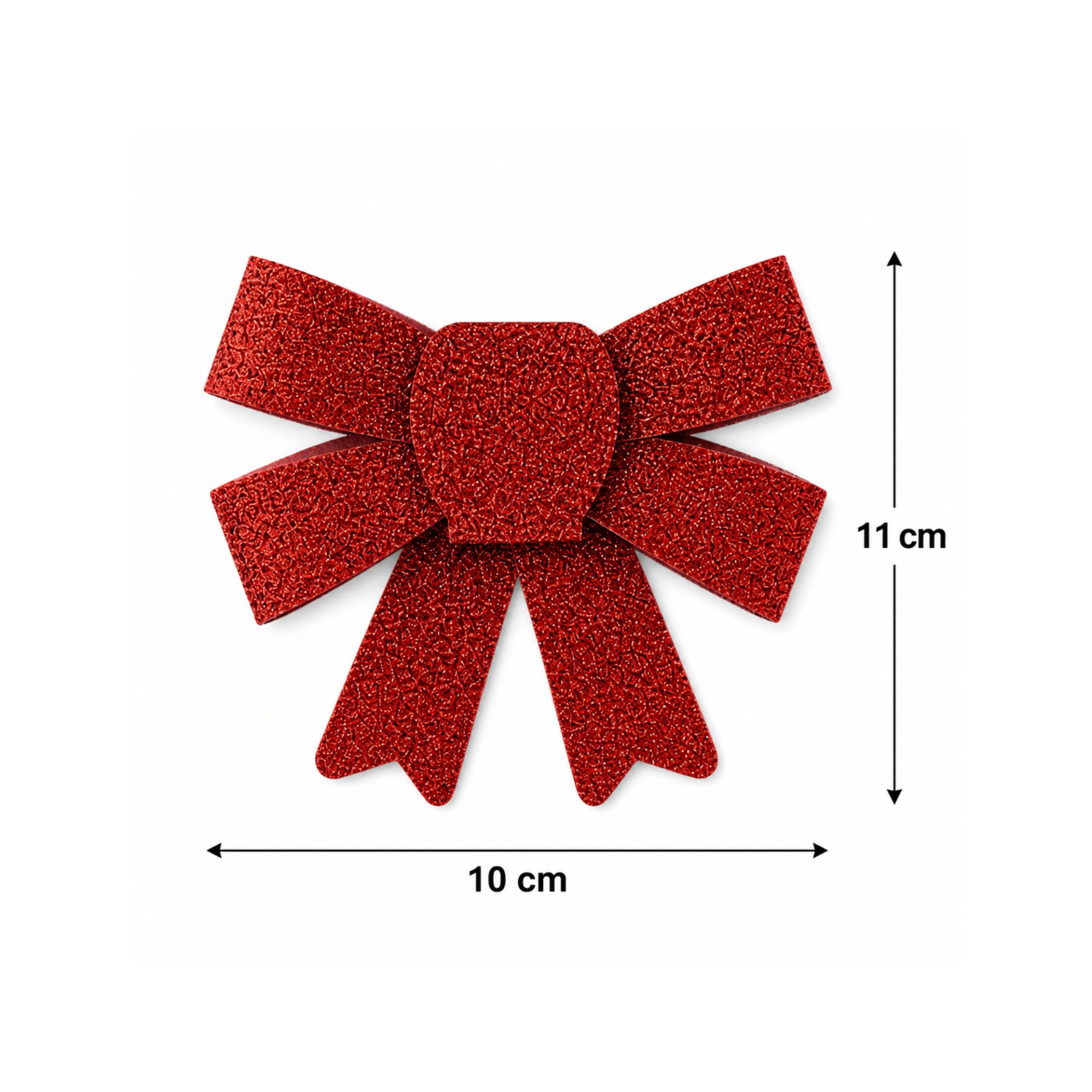 Detail fundițe decorative roșii cu sclipici