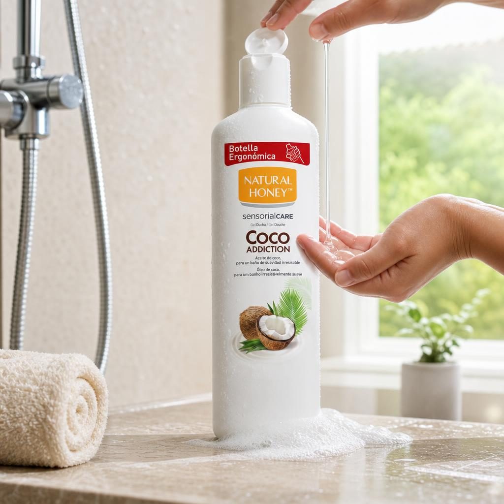 Gel de Dus, Natural Honey, 650 ml Cocos